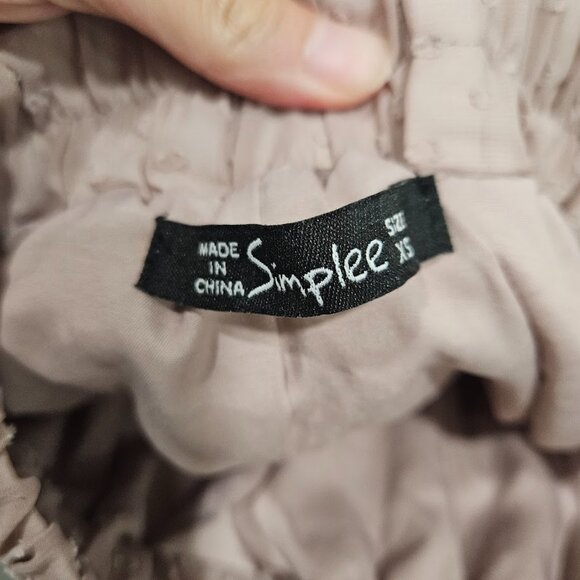 Simplee Swiss Dot Blush Pink Ruffle Mini Flare Short Length Polka High Skirt XS - Picture 6 of 7